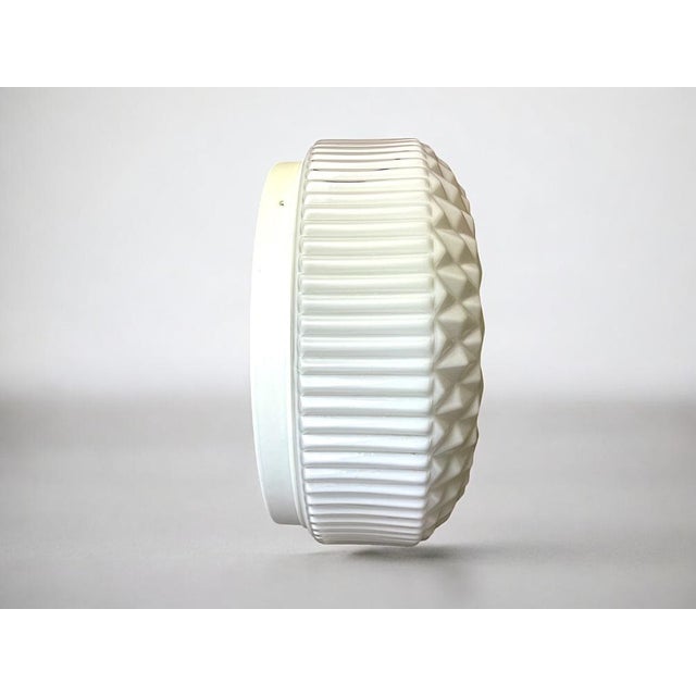 Contemporary Large Flush Mount Wall in White Glass by Irma Bermudez for Ikea, 1990s For Sale - Image 3 of 11