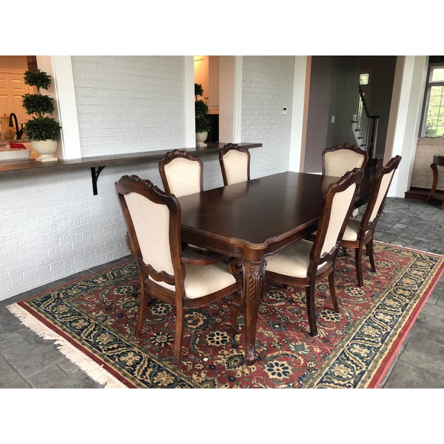 Thomasville Traditional Cherry Dining Room Set | Chairish