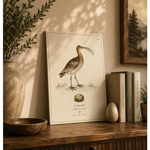 THE WILLIAM LEWIN WATERBIRDS & WADERS COLLECTION "The Curlew" Introduce a striking anchor of historical British naturalist...