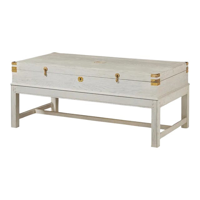 White Campaign Coffee Table For Sale