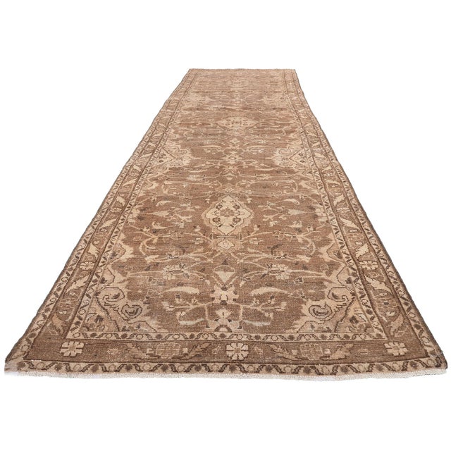 Mid-Century Modern Vintage Persian Hamadan Rug Runner - 03'04 X 14'00 For Sale - Image 3 of 9