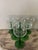 Mid-Century Modern Mid 20th Century French Luminarc 6 Green Stem Wine Glass For Sale - Image 3 of 4
