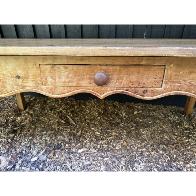 Large Farmhouse Dining Table in Pine, 1955 For Sale - Image 10 of 11