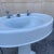 Metal Antique Victorian White Cast Iron Porcelain Enamel Pedestal Bathroom Sink For Sale - Image 7 of 12