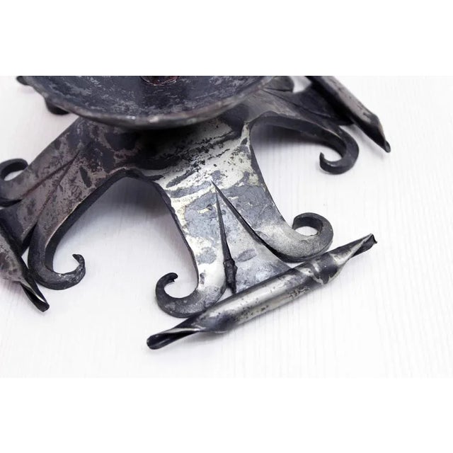 Brutalist Iron Candleholder, 1960s For Sale - Image 6 of 10