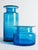 Cobalt Blue Bubble Glass Vases by Erik Höglund for Boda, 1960, Set of 2 For Sale - Image 11 of 18
