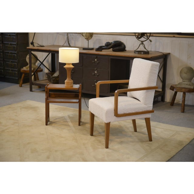 1950s Vintage Oak Table Lamp, 1950s For Sale - Image 5 of 9