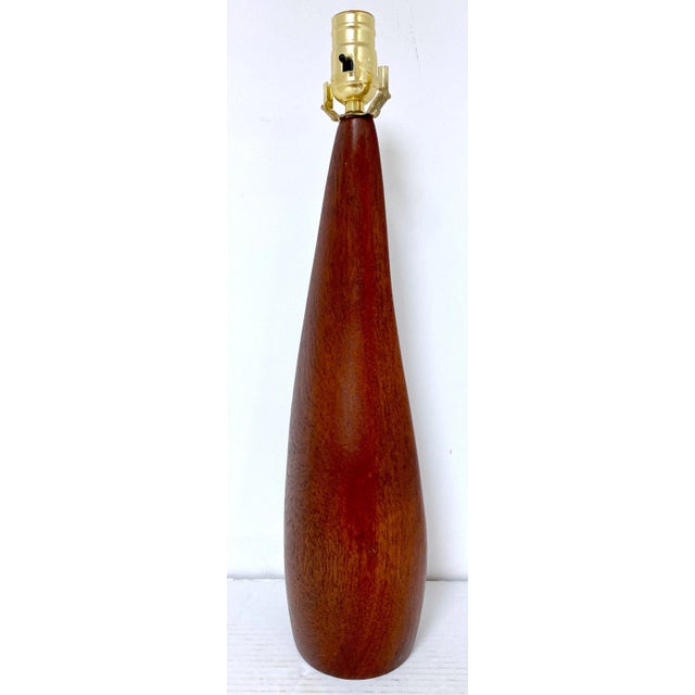 Mid-Century Modern Ernst Henriksen, Biomorphic Carved Teak Lamp For Sale - Image 3 of 6