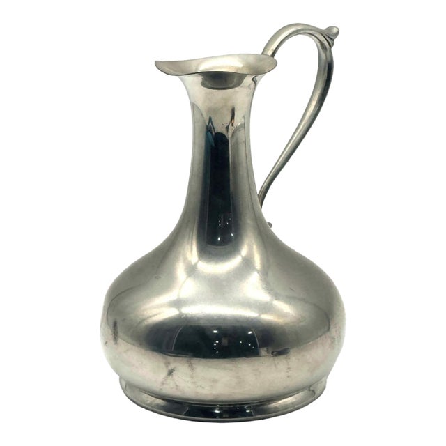 Signed Cartier Pewter Pitcher For Sale