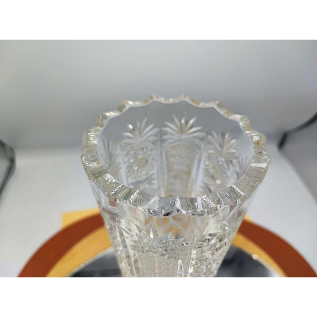 1970s Vintage Polish Crystal Vase by Julia Glassworks, 1970s For Sale - Image 5 of 6