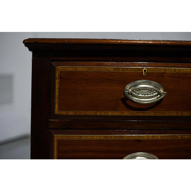 Brown Early 20th Century American Federal Style Inlaid Mahogany Chest For Sale - Image 8 of 13