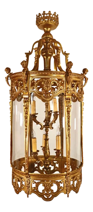 Late 19th Century French Louis XVI Style Gilt Bronze Lantern