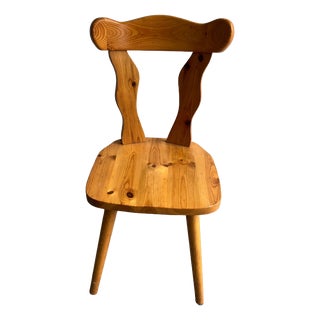 Pine Dining Chairs 1970s, Set of 3 For Sale