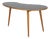 Kidney-Shaped 3-Legged Coffee Table in Wood with Black Formica Top, 1950s For Sale