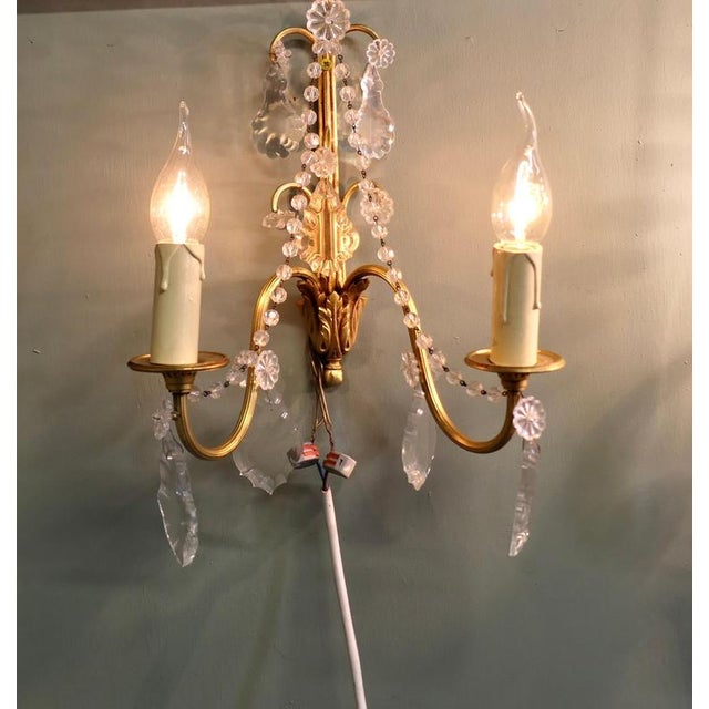 French Wall Chandeliers, 1920, Set of 2 For Sale - Image 4 of 8