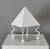 Contemporary hand-forged 'Serpentine' Pyramid Table Lamp by Matthew Sidow. A nod to French modernism that radiates...