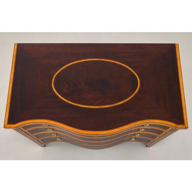Baker Colonial Williamsburg Mahogany Bow Front Chest For Sale In Philadelphia - Image 6 of 18