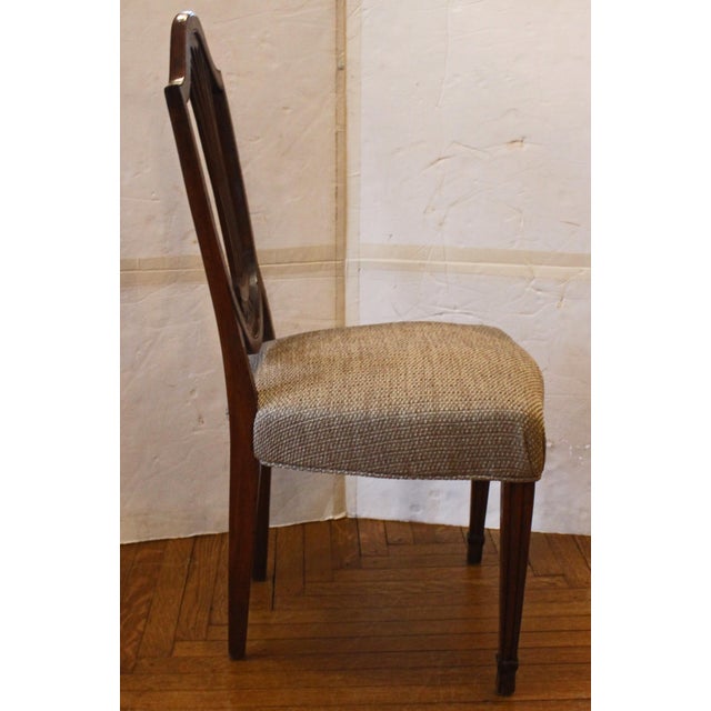 Brown C. 1800 Set of 12 Shield Back Dining Chairs From George III Period For Sale - Image 8 of 12