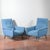 1960s Set of Blue Armchairs with Metal and Bases, 1960s For Sale - Image 5 of 18