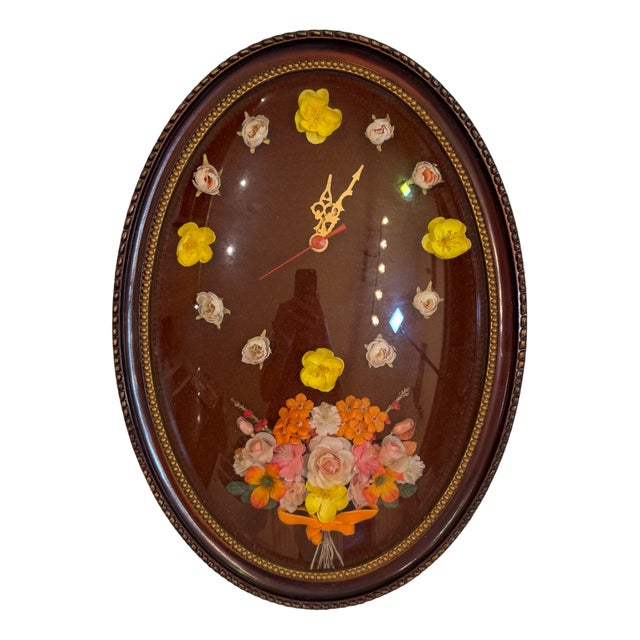 Large Wall Clock in Domed Frame For Sale