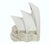 FREE SHIPPING ANYWHERE IN THE CONTINENTAL US! This is a vintage Sydney Opera House (Australia) white sculptural bookend....