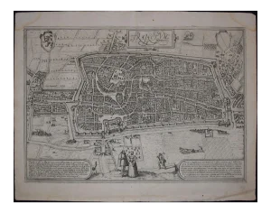 Utrecht, Antique Map from ''Civitates Orbis Terrarum'' 1572-1617