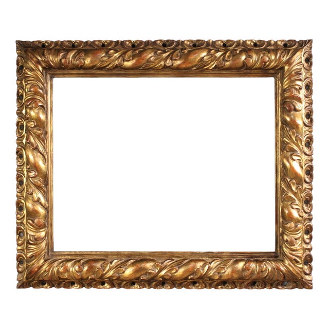 Mid-Century Italian Frame with Floral Ornaments, 1950 For Sale