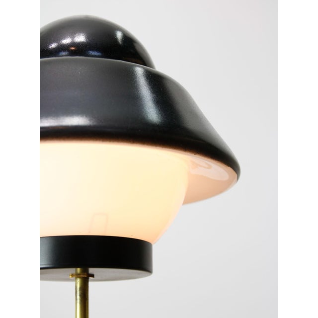 Mid-Century Italian Brass and Glass Table Lamp, 1960s For Sale - Image 3 of 14