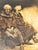 Strong sepia etching of two friends dressed in religious garb. Titled "Baratok" which means friends in Hungarian. It's...