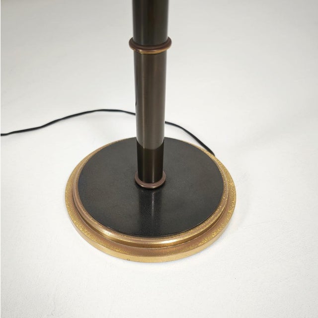 Mid-Century Modern Brass Table Lamp with Burnished Shade, 1960s For Sale - Image 4 of 18
