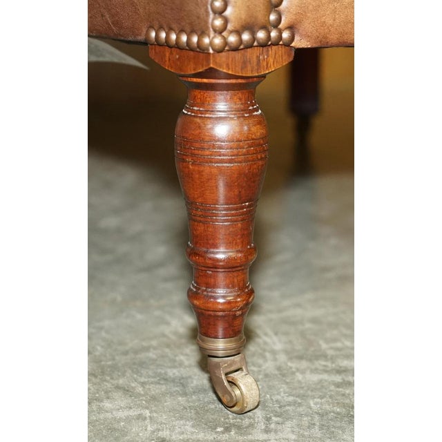 Brown Leather Chesterfield Armchair from George Smith For Sale - Image 10 of 18