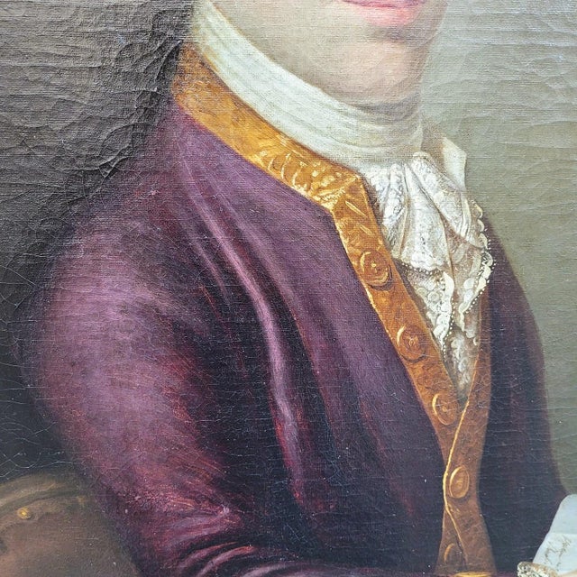 Uknown, Gentleman with Letters, 18th Century, Oil on Canvas, Framed For Sale - Image 13 of 18