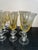 Vintage Italian Wine Glass Set of 12 Amber Swirl Golf Ball Stem Champagne Goblet For Sale - Image 4 of 14