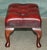 Antique Deep Buttoned Oxblood Leather and Hardwood Ottoman For Sale - Image 9 of 11