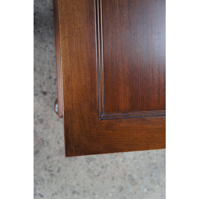 Vintage Hekman Georgian Style Cherry Two Drawer Locking File Cabinet Side Table For Sale - Image 12 of 14
