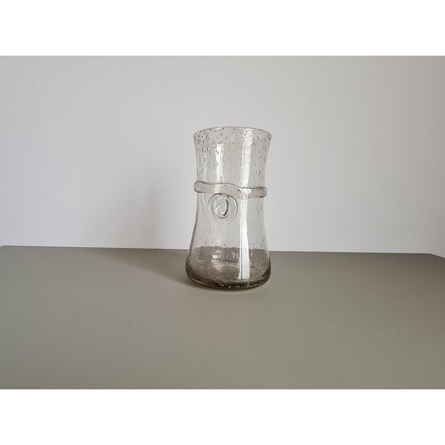 French Biot Bubble Glass Vase, 1960 For Sale - Image 13 of 15