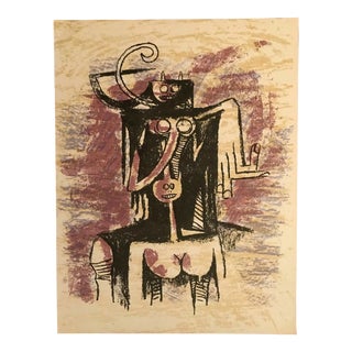Wifredo Lam Original Lithograph XXe Siecle 1974 For Sale