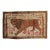 Rare Room size Lion Turkish Rug Dated 1903 - 7'2" x 11'7" For Sale