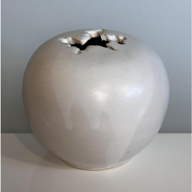 Vintage German Sculptural Ball-Shaped Vase with Flow Glaze, 1960s For Sale - Image 11 of 11