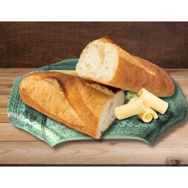 Add a touch of French charm to your kitchen with this hand-made majolica trivet, perfect for slicing bread or serving...