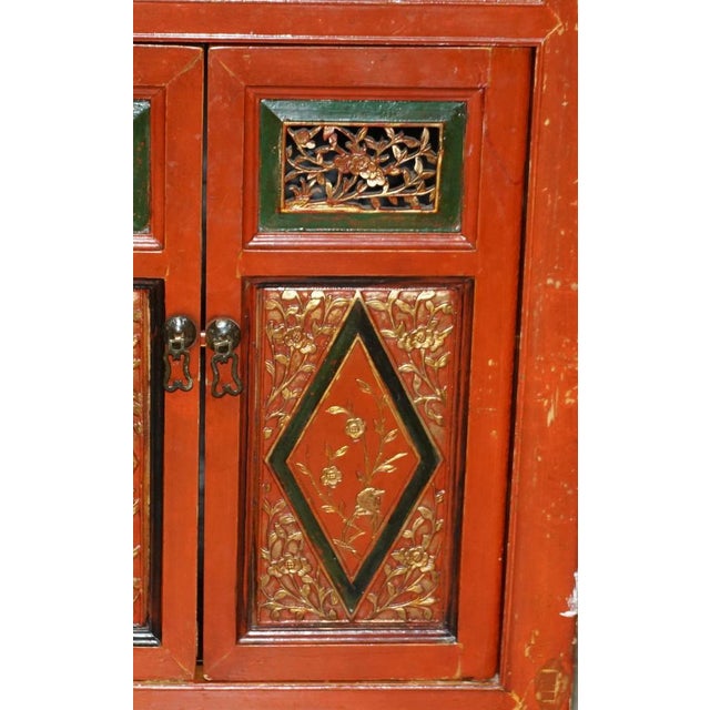 Vintage Chinese Lacquered Sideboard For Sale - Image 13 of 18
