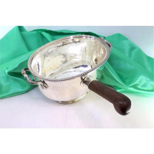 Silver Chafing Dish with Two Tanks For Sale - Image 4 of 8