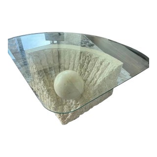 1980s Postmodern Tessellated Mactan Stone Coffee Table – Maitland-Smith Style For Sale