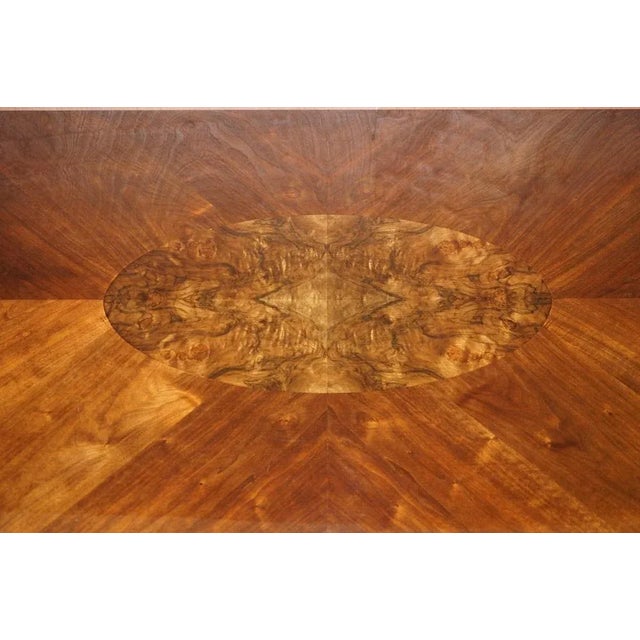 Italian Burr Walnut and Chrome Coffee Table For Sale - Image 5 of 13