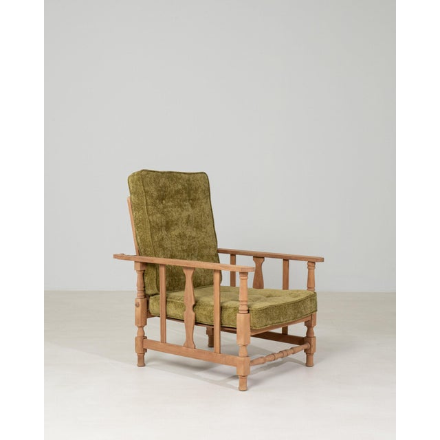 19th Century France Green Wood Armchair For Sale - Image 9 of 11