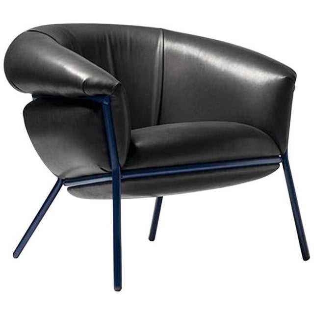 Black Grasso Armchair by Stephen Burks for Bd For Sale - Image 6 of 6