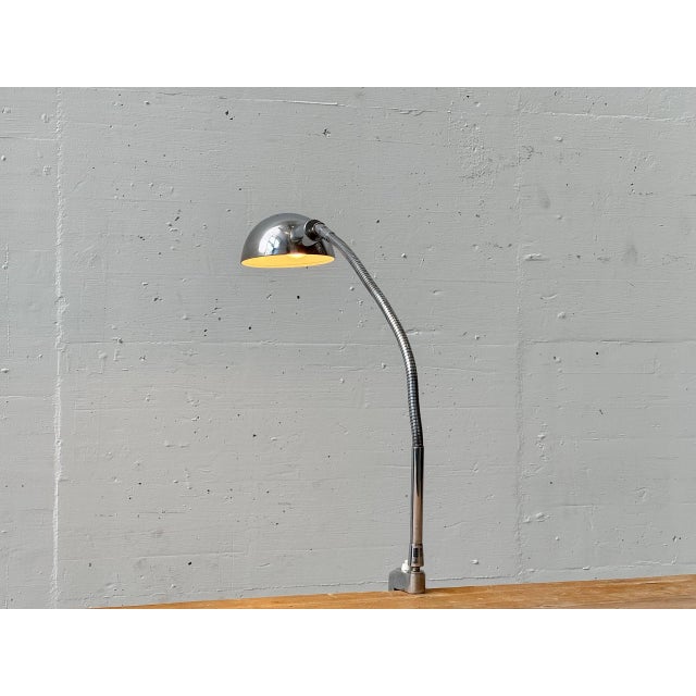 Space Age Chrome Clamp Lamp with Gooseneck, 1970s For Sale - Image 6 of 16