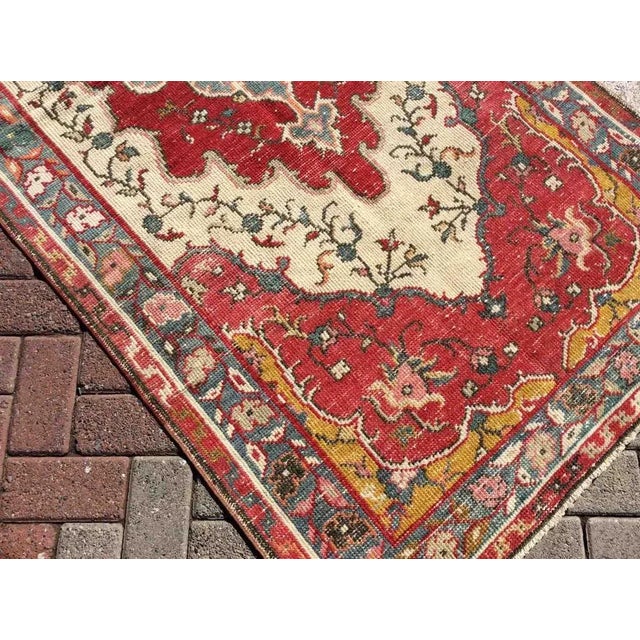 Textile Vintage Hand Knotted Turkish Area Rug - 41" X 94.5" For Sale - Image 7 of 10