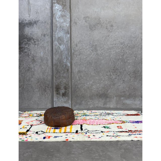 Abstract Modern Playful Azilal Wool Rug - 8.3 X 5.2 Ft For Sale - Image 3 of 7
