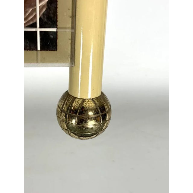 Beige Vintage Italian Mirror in the style of Tommaso Barbi, Italy, 1970s For Sale - Image 8 of 11